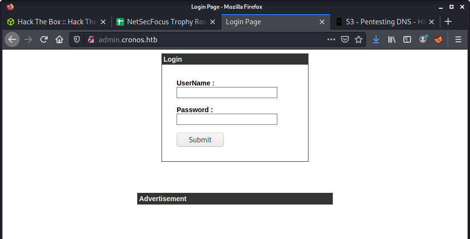 Cronos Admin Panel