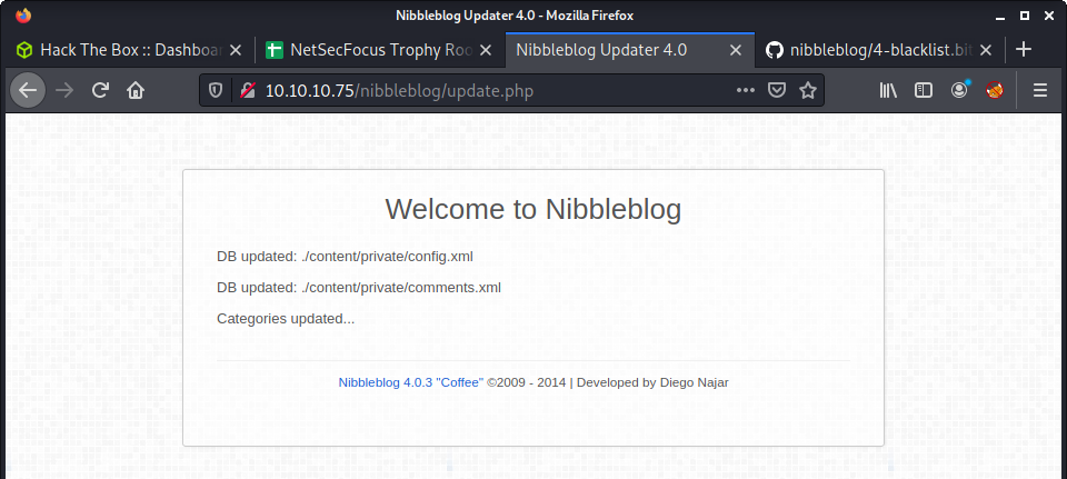 Update page on Nibbles